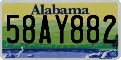 AL license plate 58AY882