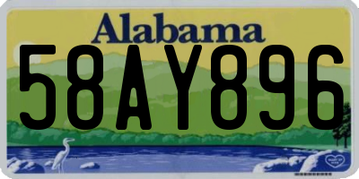 AL license plate 58AY896