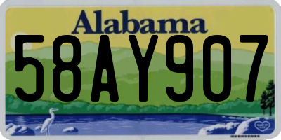 AL license plate 58AY907