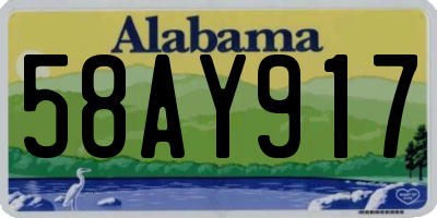 AL license plate 58AY917