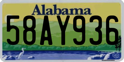 AL license plate 58AY936