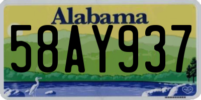 AL license plate 58AY937