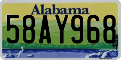 AL license plate 58AY968