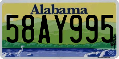 AL license plate 58AY995