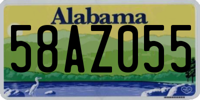 AL license plate 58AZ055