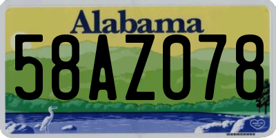 AL license plate 58AZ078