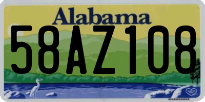 AL license plate 58AZ108