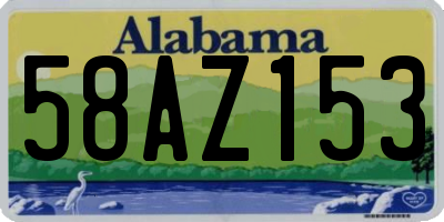 AL license plate 58AZ153