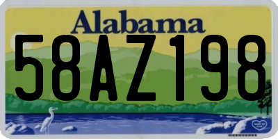 AL license plate 58AZ198