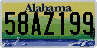 AL license plate 58AZ199