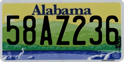AL license plate 58AZ236