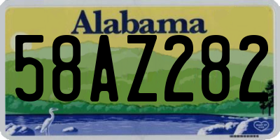 AL license plate 58AZ282