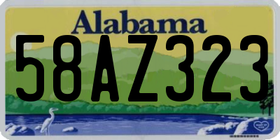 AL license plate 58AZ323