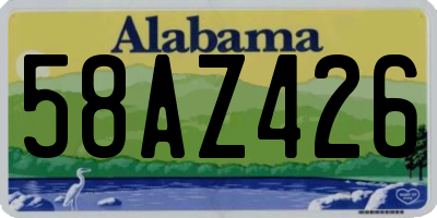 AL license plate 58AZ426