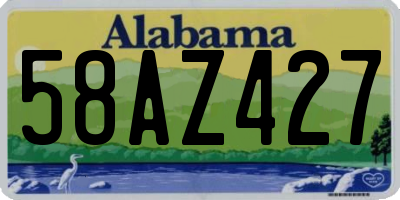 AL license plate 58AZ427