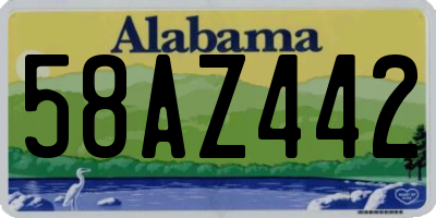 AL license plate 58AZ442