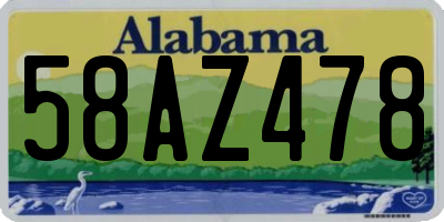 AL license plate 58AZ478