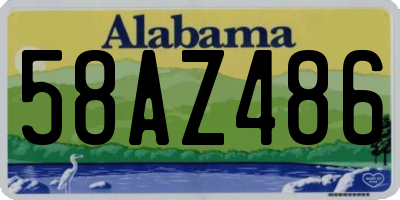 AL license plate 58AZ486