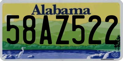 AL license plate 58AZ522