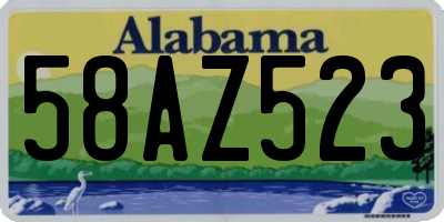 AL license plate 58AZ523