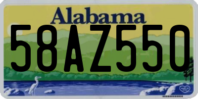 AL license plate 58AZ550