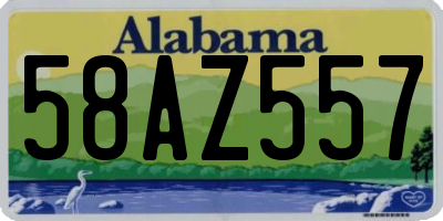 AL license plate 58AZ557