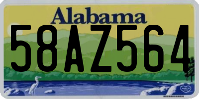 AL license plate 58AZ564