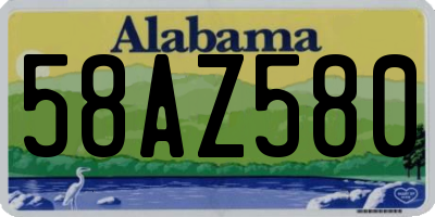 AL license plate 58AZ580