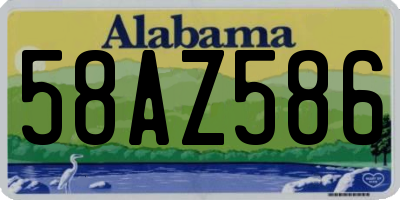 AL license plate 58AZ586