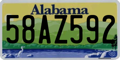 AL license plate 58AZ592