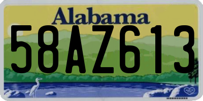 AL license plate 58AZ613