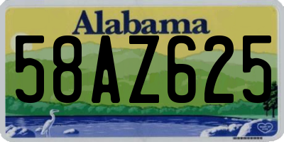 AL license plate 58AZ625