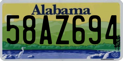 AL license plate 58AZ694