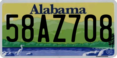 AL license plate 58AZ708