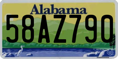 AL license plate 58AZ790