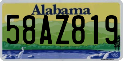 AL license plate 58AZ819