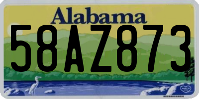 AL license plate 58AZ873