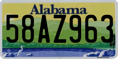 AL license plate 58AZ963