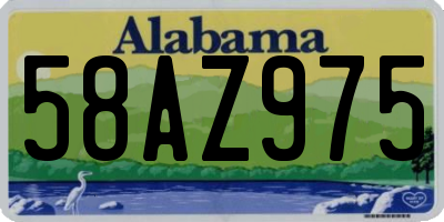 AL license plate 58AZ975