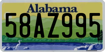 AL license plate 58AZ995