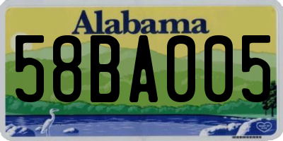 AL license plate 58BA005