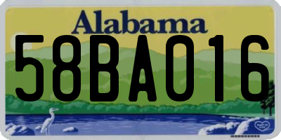 AL license plate 58BA016