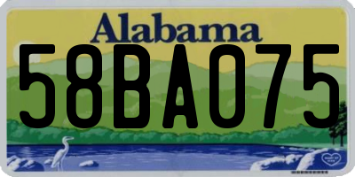 AL license plate 58BA075