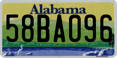 AL license plate 58BA096