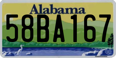 AL license plate 58BA167
