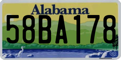 AL license plate 58BA178