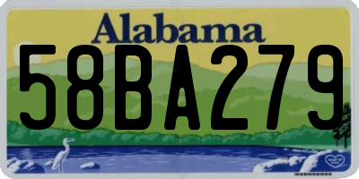 AL license plate 58BA279