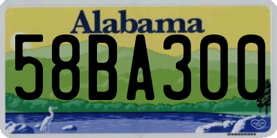 AL license plate 58BA300