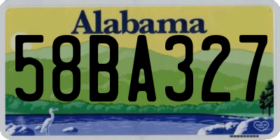 AL license plate 58BA327