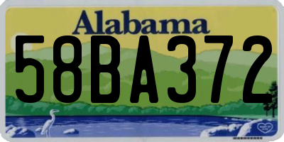AL license plate 58BA372